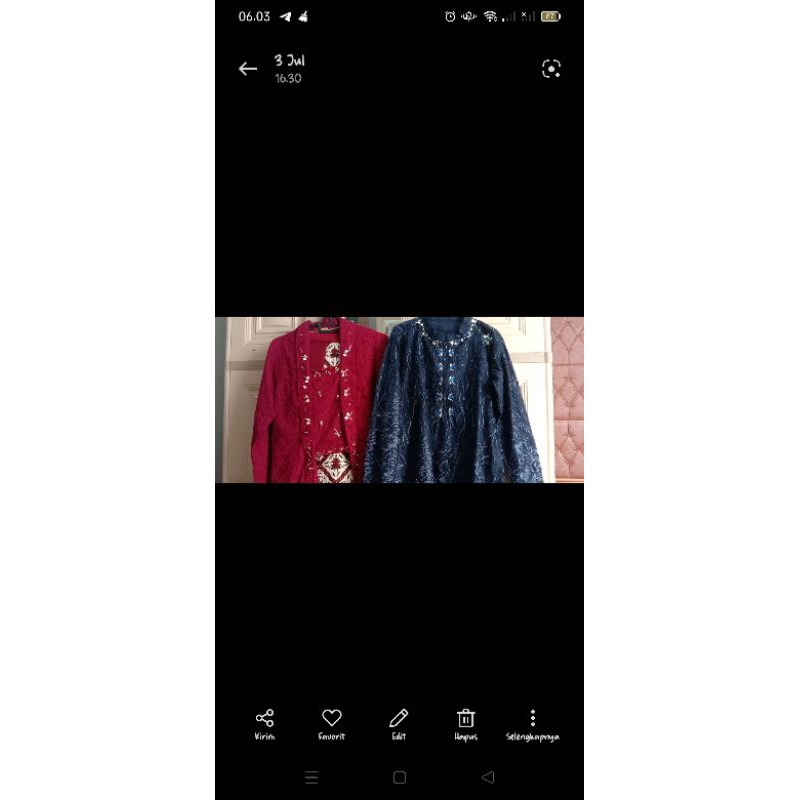 Preloved Kebaya Payet Navy