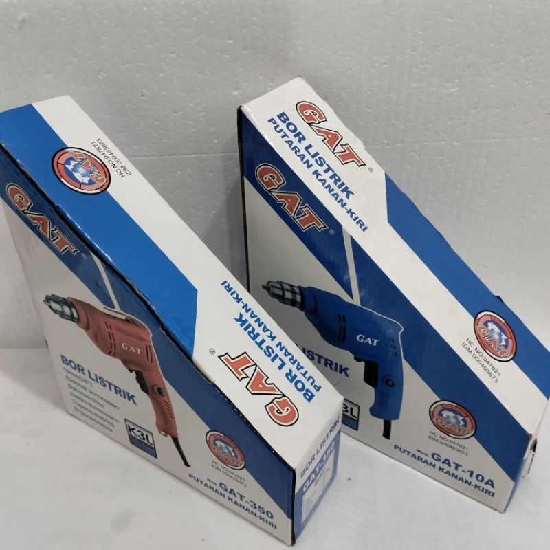 MESIN BOR LISTRIK "GAT" 10MM (3/8") TYPE (10A) & (350) PUTARAN KANAN-KIRI