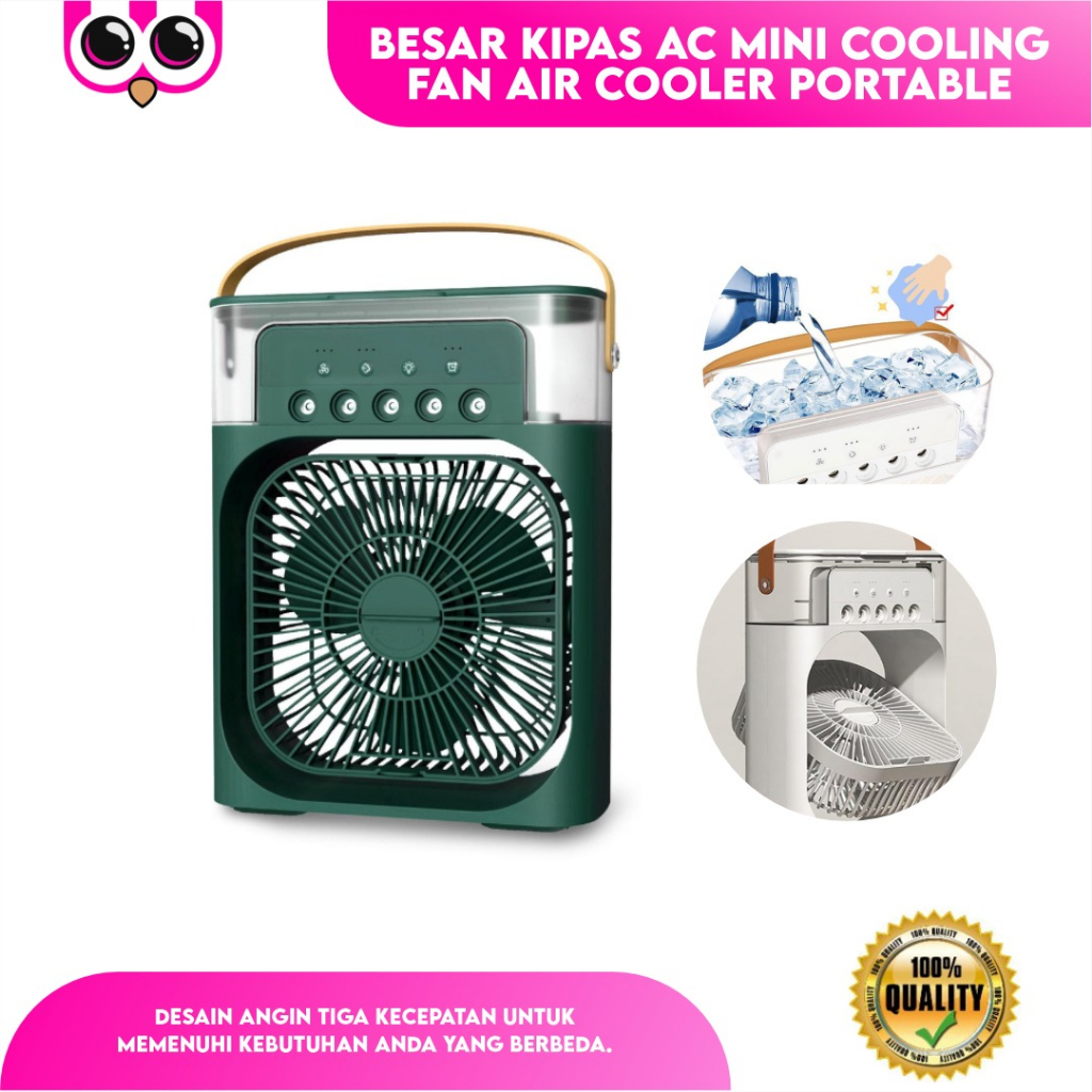 BESAR KIPAS AC MINI COOLING FAN AIR COOLER PORTABLE PENDINGIN RUANGAN LED
