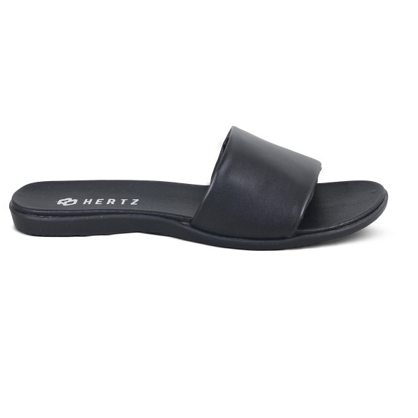 Sandal Wanita Kekinian H 3862 Brand Hertz Sandal Slop Santai Jalan Jalan Trendi Berkualitas - Hitam