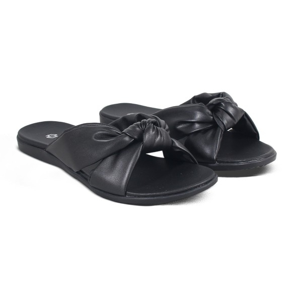 Sandal Wanita Teplek H 3864 Brand Hertz Sandal Slop Kondangan Santai Jalan Jalan Trendi Berkualitas - Hitam