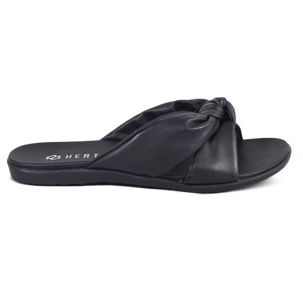 Sandal Wanita Teplek H 3864 Brand Hertz Sandal Slop Kondangan Santai Jalan Jalan Trendi Berkualitas - Hitam