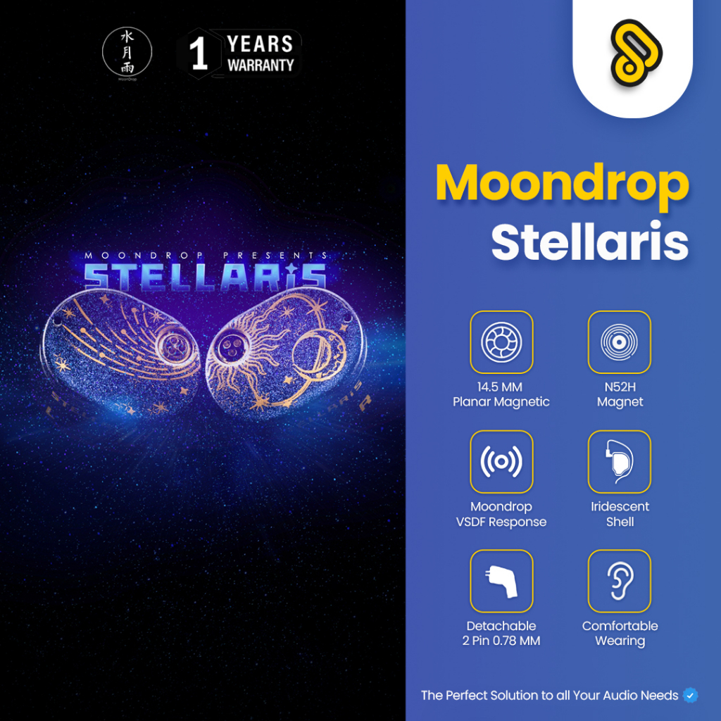 Moondrop Stellaris 14.5MM Planar Magnetic Driver In Ear Earphone