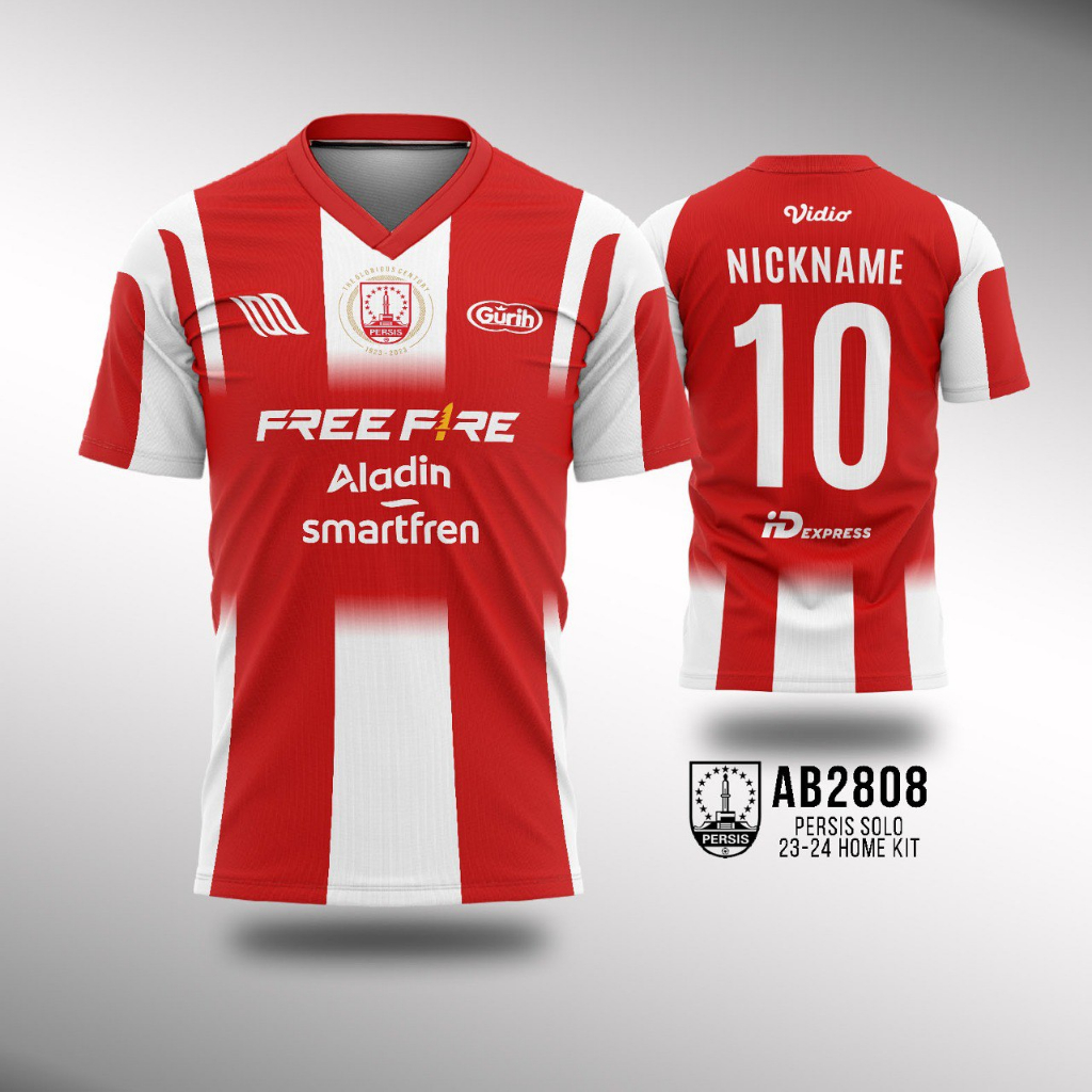 Kaos Atasan Jersey Sepakbola Persis Solo - 2023 - 2024 Full Print