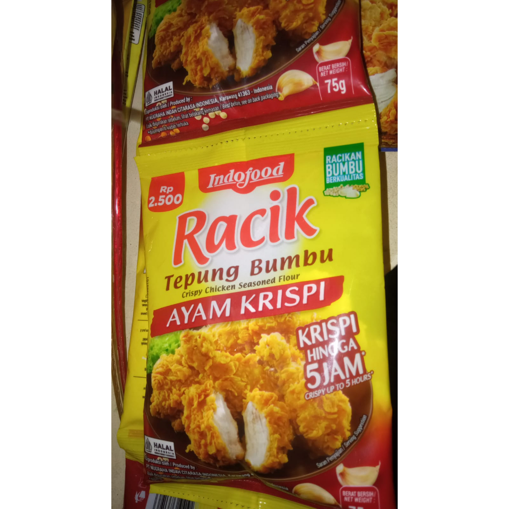 

Indofood Racik Tepung Bumbu Ayam Krispi 75g