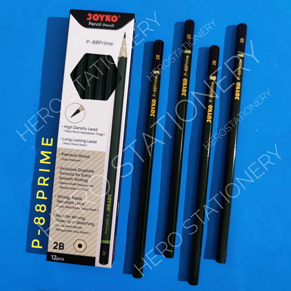 

Joyko pensil 2B P-88 prime premium pencil . 12 unit