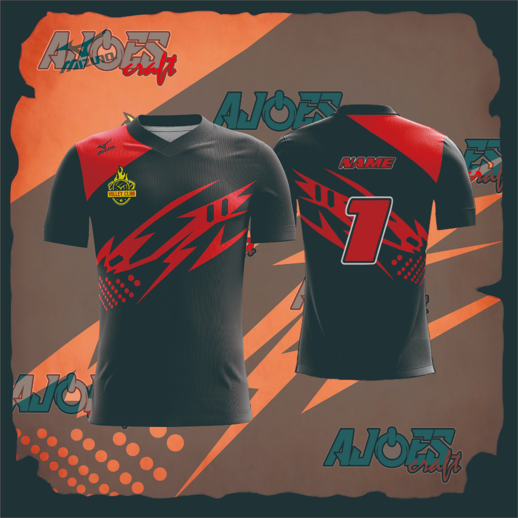 JERSEY CUSTOM (FREE DESAIN) VOLLY, FUTSAL, BASKET, PANAHAN, ESPORT, FULL PRINTING...