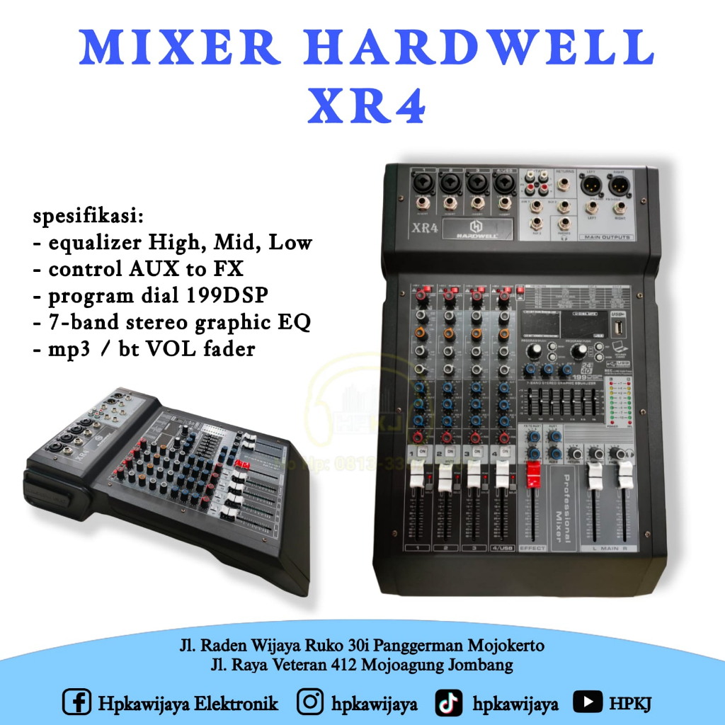 MIXER HARDWELL XR4 4 CHANNEL mikser hardwell xr 4 4ch Mixer 4channel