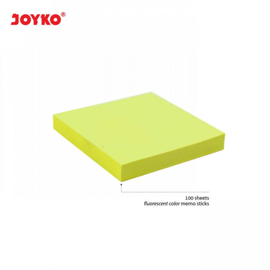 JOYKO MEMO STICK / STICKY NOTE JOYKO SOFT COLOR YELLOW / KERTAS MEMO STICKY NOTES / STICK NOTE KECIL