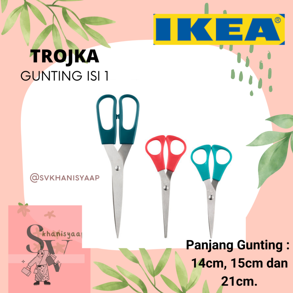 

Gunting Set isi 1 Pcs Gunting IK*A TROJKA Gunting Dapur Serbaguna Panjang Gunting :Ukuran: 14cm, 15cm dan 21cm.