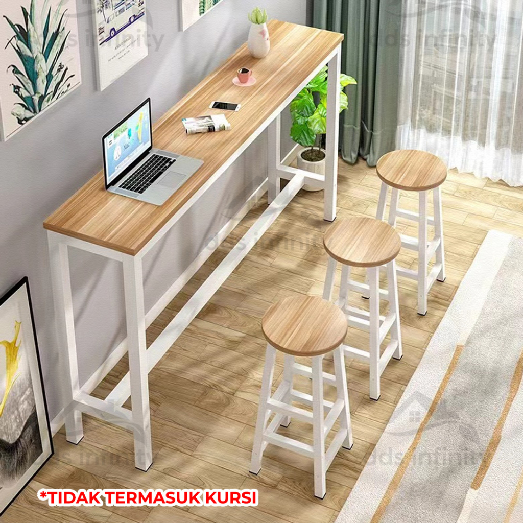 Meja Bar Minimalis Dapur Bambu Meja Makan Cafe Table