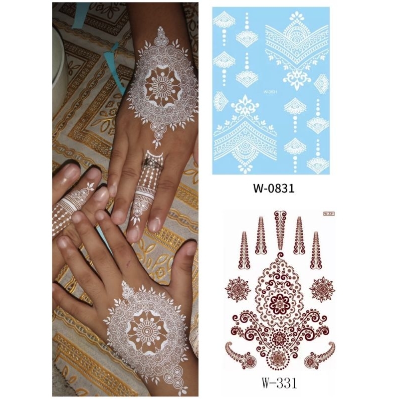 Tato Henna Pengantin, Wedding, Pesta (Sepasang)/Henna Praktis Simple