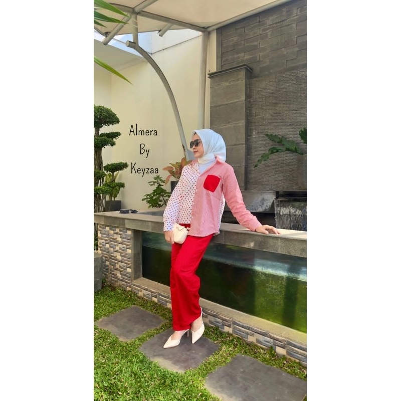 One set Merah putih // Almera By Keyzaa