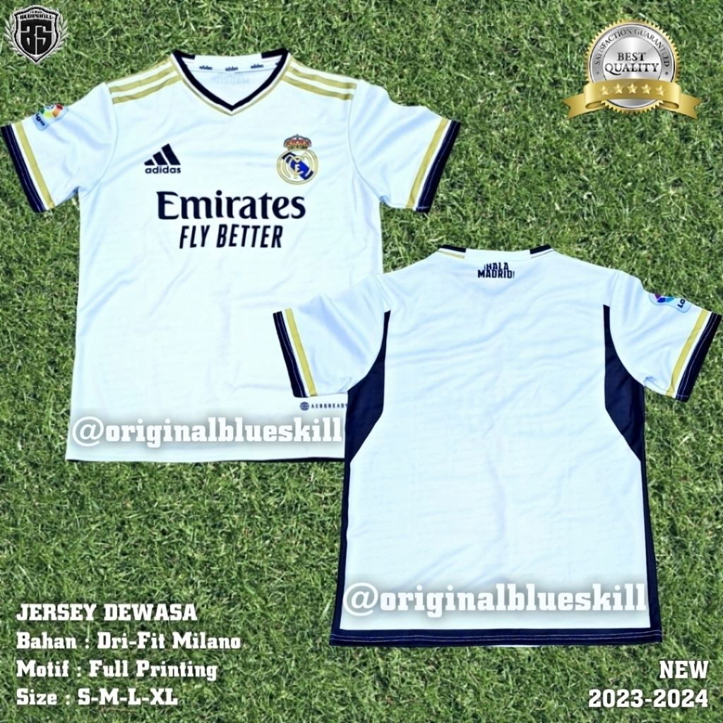 Baju jersey r.madrid home away dewasa / pakaian olahraga dewasa / jersey sepak bola dewasa / atasan jersey club terbaru