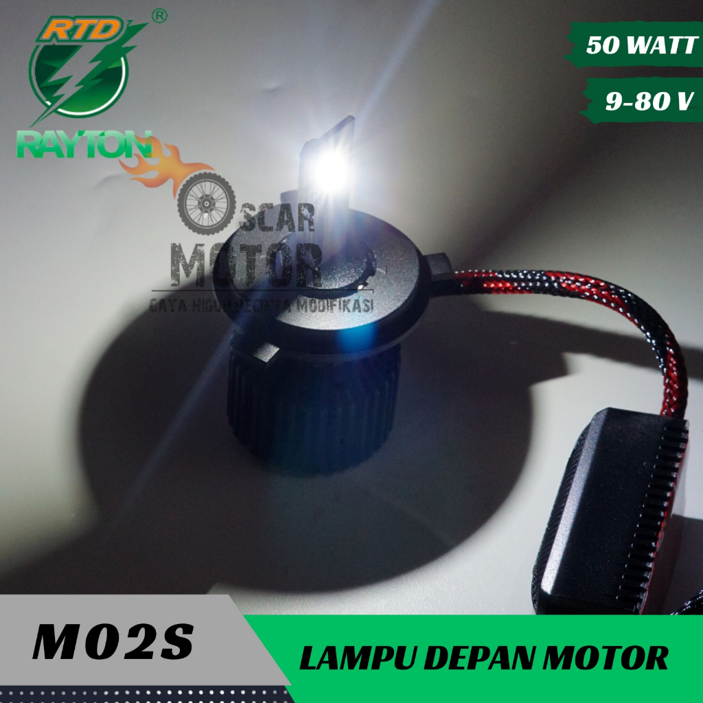 Lampu Led Motor H6 H4 RTD M02S High Power 48 Watt Original Bergaransi Universal