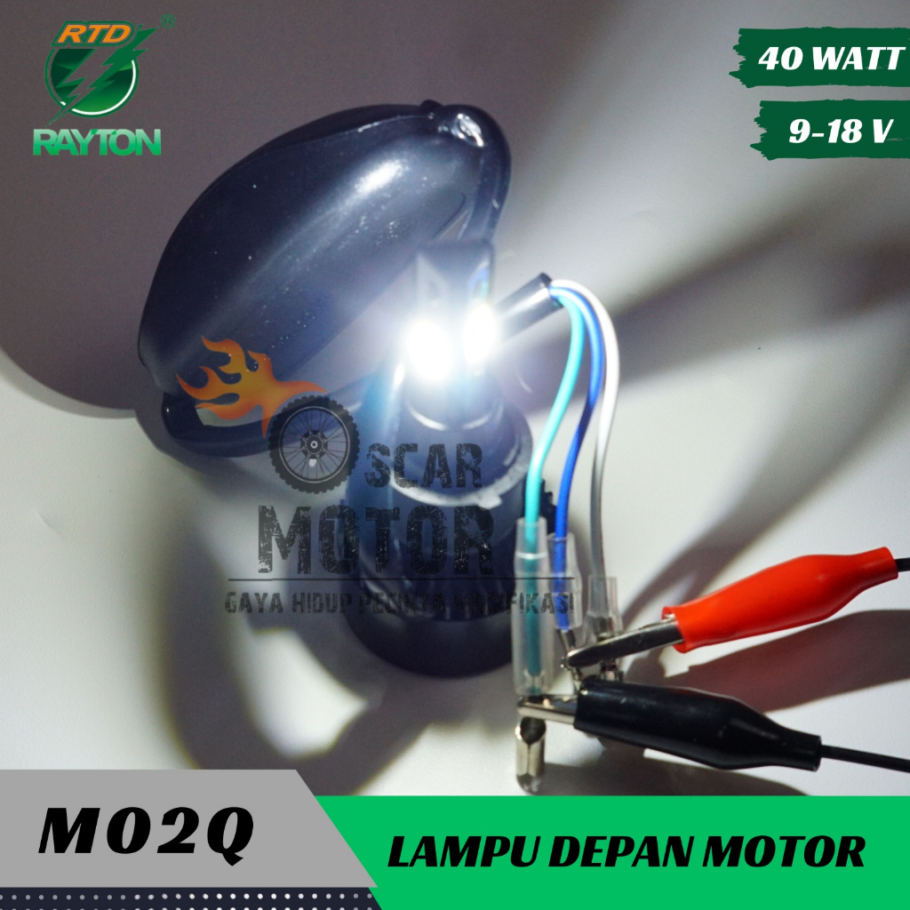 Lampu Motor Led H6 H4 RTD M02Q 40 Watt ORIGINAL GARANSI