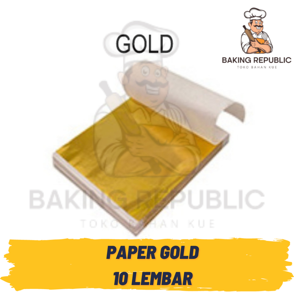 

GOLD LEAF | 10 PCS | 10 LEMBAR | KERTAS EMAS LEMBARAN | FOOD GRADE