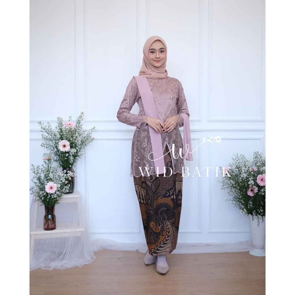 PALING MURAH - SET KEBAYA DIANA 1 MAXY PREMIUM MATERIAL//KEBAYA TUNIK MODERN MODEL BELAHAN DEPAN PLU