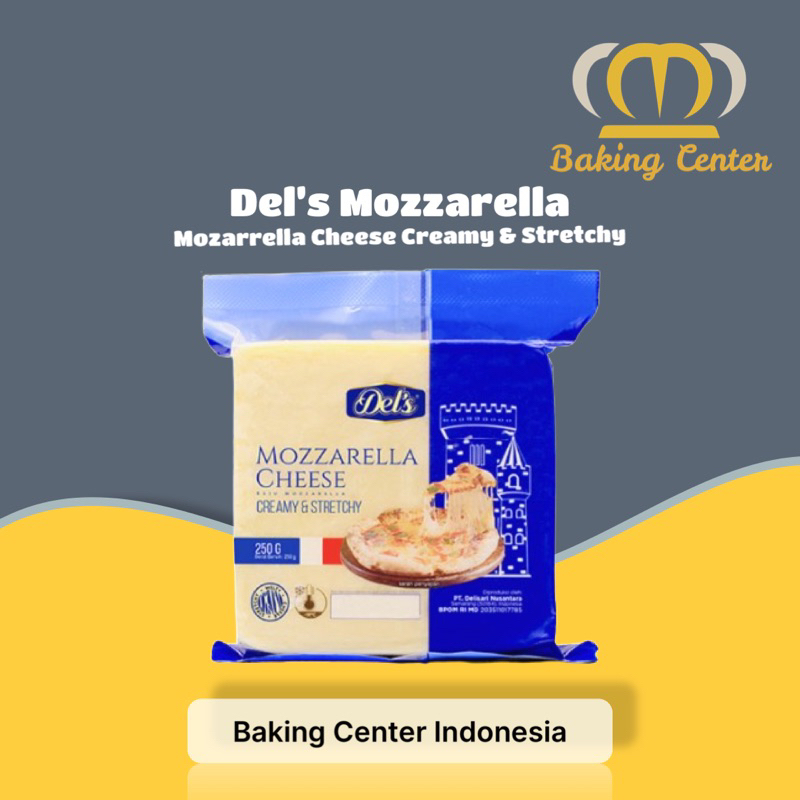 

Del’s Mozzarella Cheese Stretchy - Keju Mozzarella 250gr