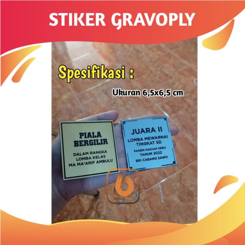 

Stiker Gravoply