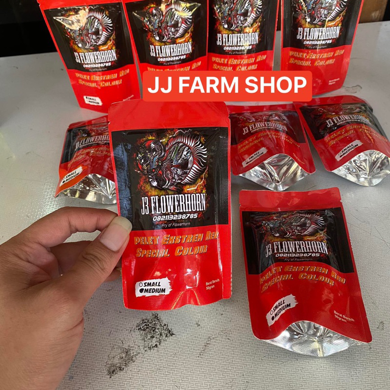 pelet J3 SUPER RED EXTREME red merahkan ikan hias koi koki louhan dll