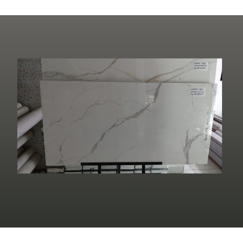 GRANIT 60x120 niro GCO 01 lantai rumah white marble putih marmer