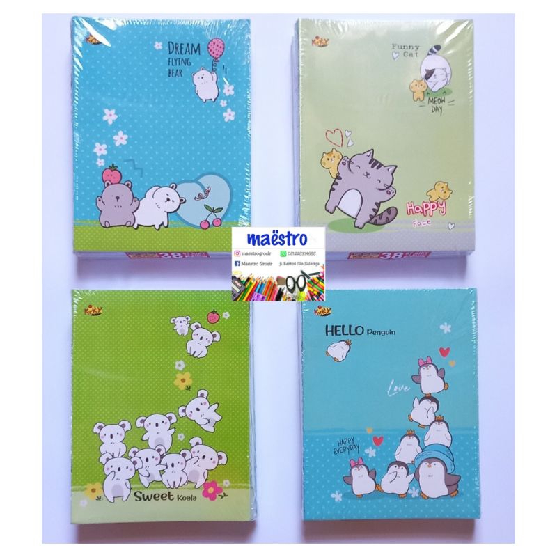 

Buku Tulis Kiky 38 Lucu / Note book Kiky 38 / Buku Catatan 38 Garis