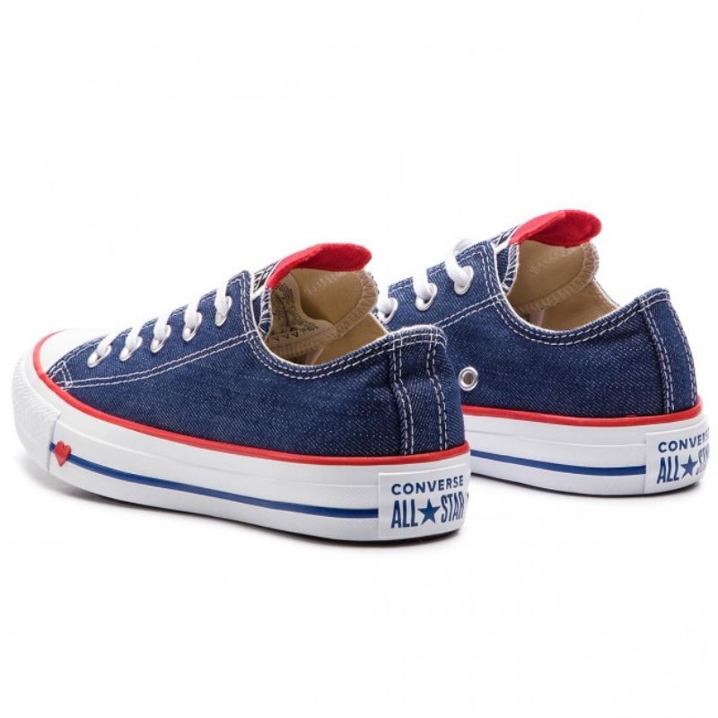 Sepatu Sneakers Wanita Converse CT AS Ox Indigo Enamel Red White