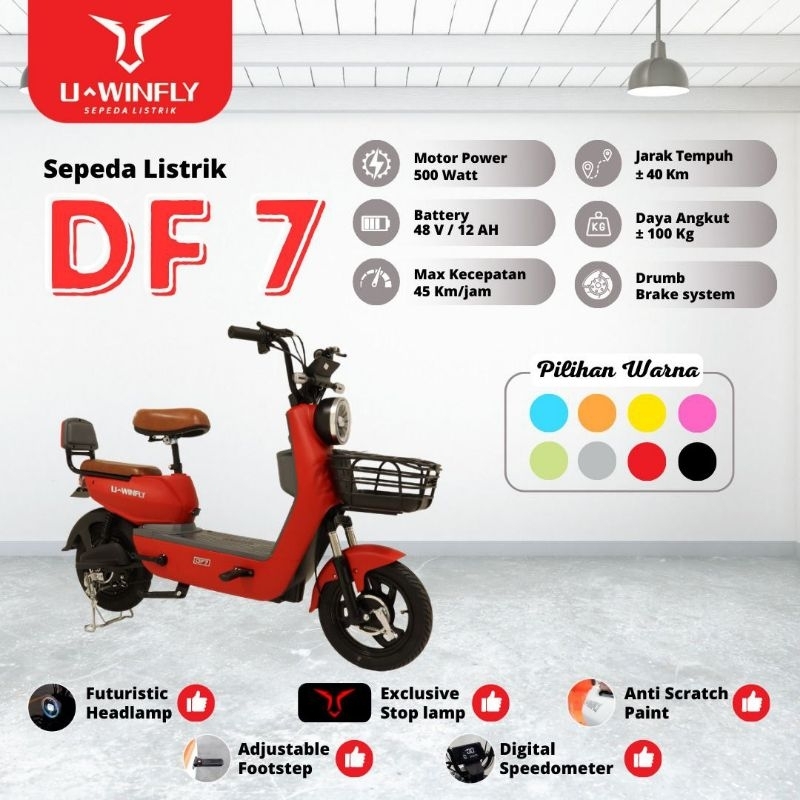 Sepeda Listrik Uwinfly DF7