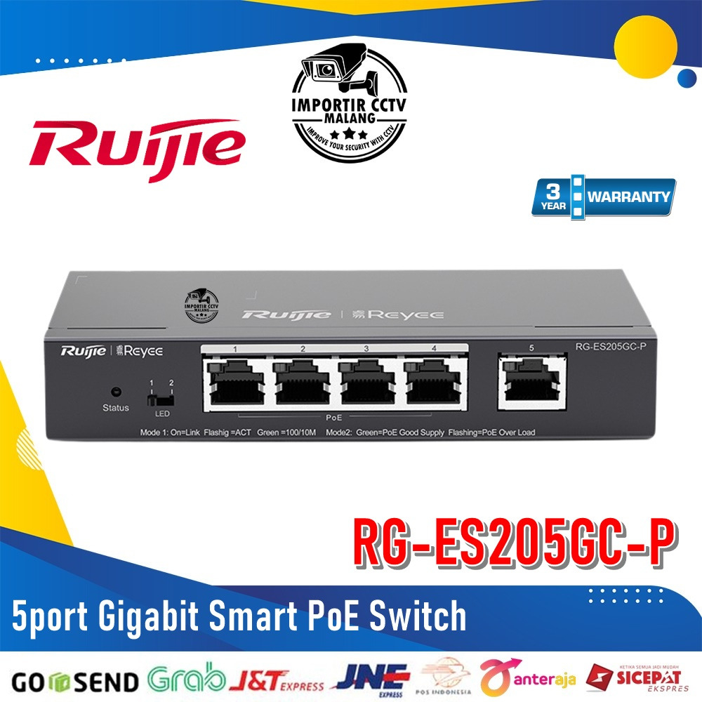RUIJIE 5port Gigabit Smart PoE Switch - ICM