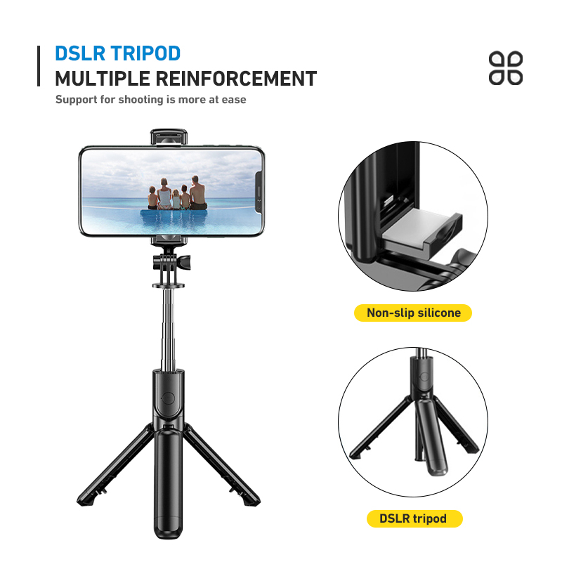 Mukava Tongsis Tripod 3in1 Remote Selfie Bluetooth R1 - Tongsis Bluetooth