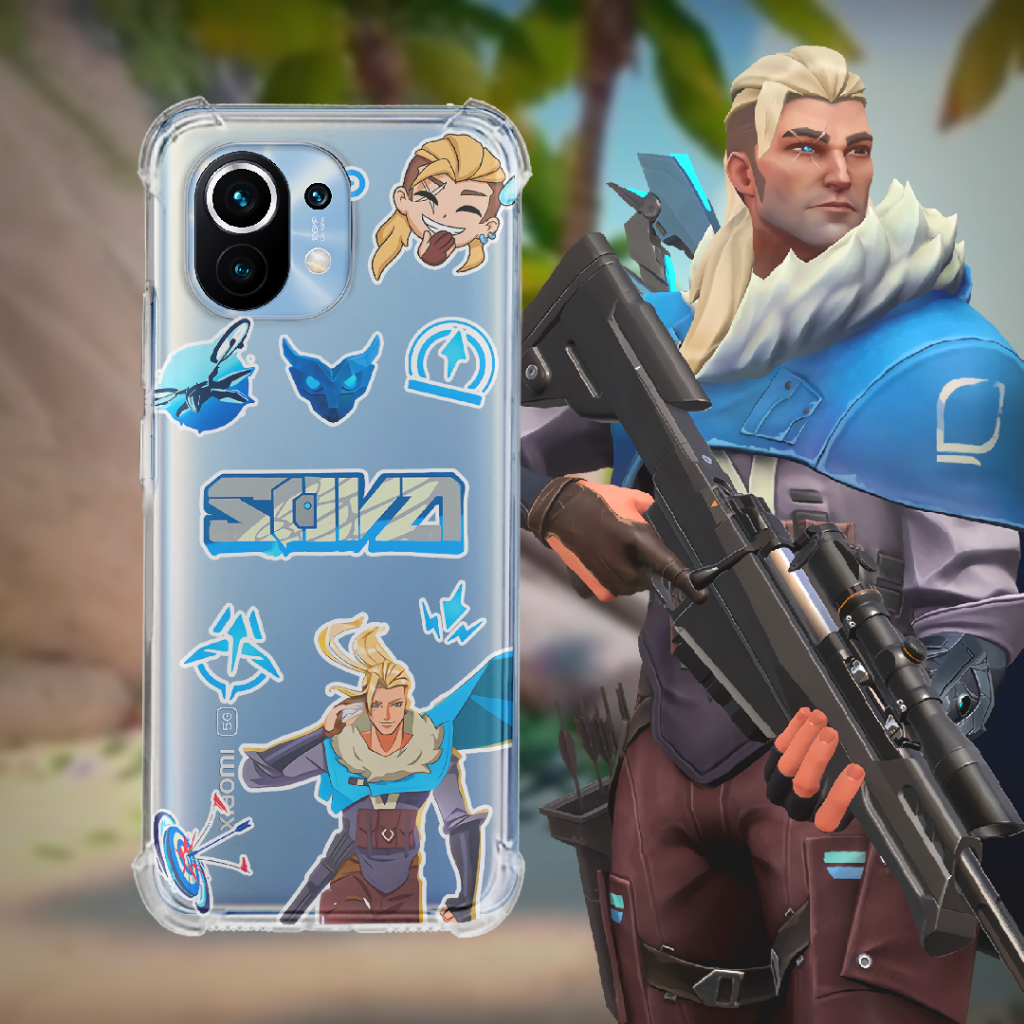 Sova Collage Case - Semua Merk & Tipe HP - VALORANT Premium Case