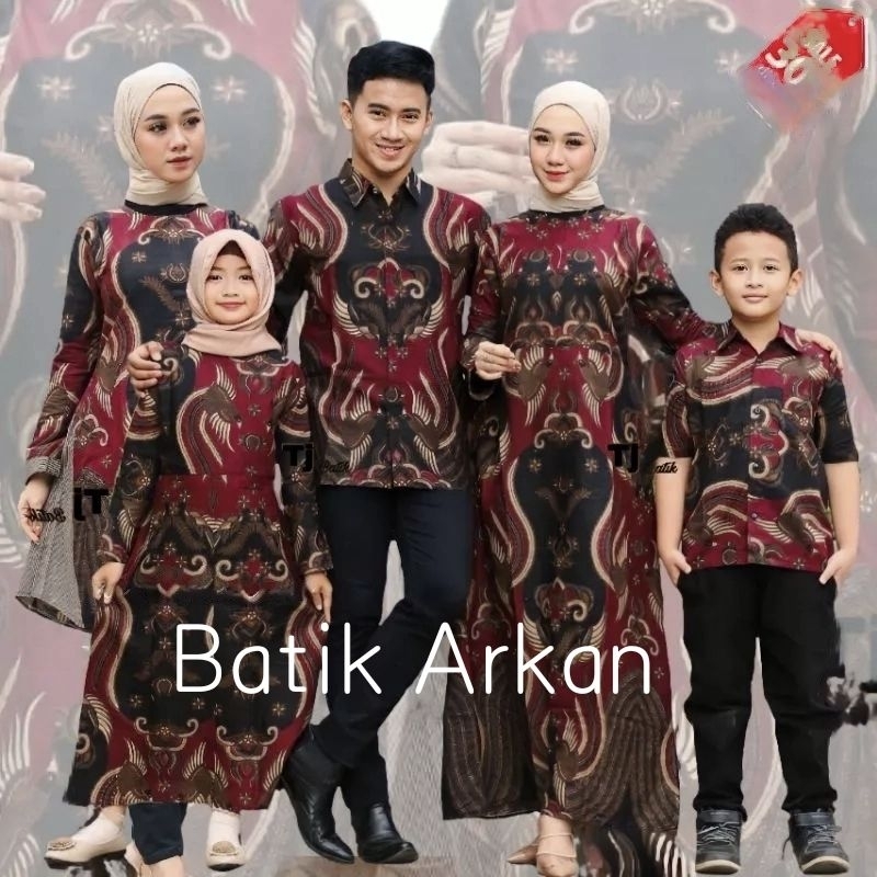 Terbaru|| Baju couple keluarga //Batik Couple Keluarga Modern Sania Ruffle Ori Ndoro Jowi Dnt//baju 