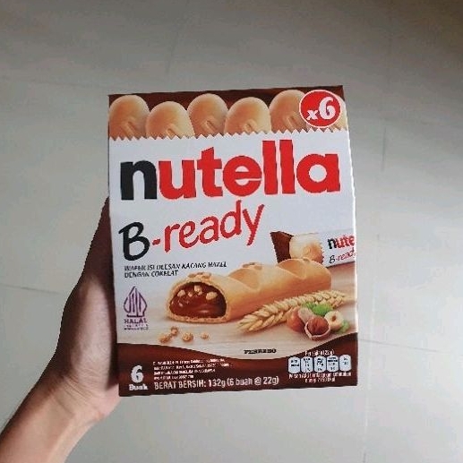 

Nutella B-ready ferrero b ready wafer coklat IMPORT (isi 6 )