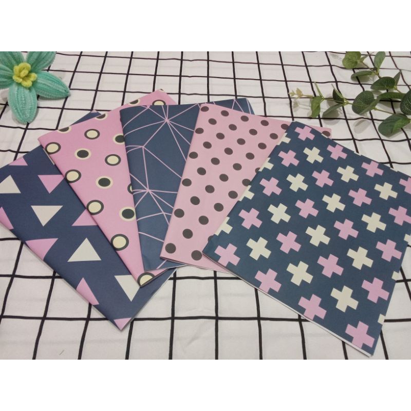 

10pcs Mix Sampul Buku Aestetik NAVYPINK Sampul Buku Motif / Sampul Buku Sekolah