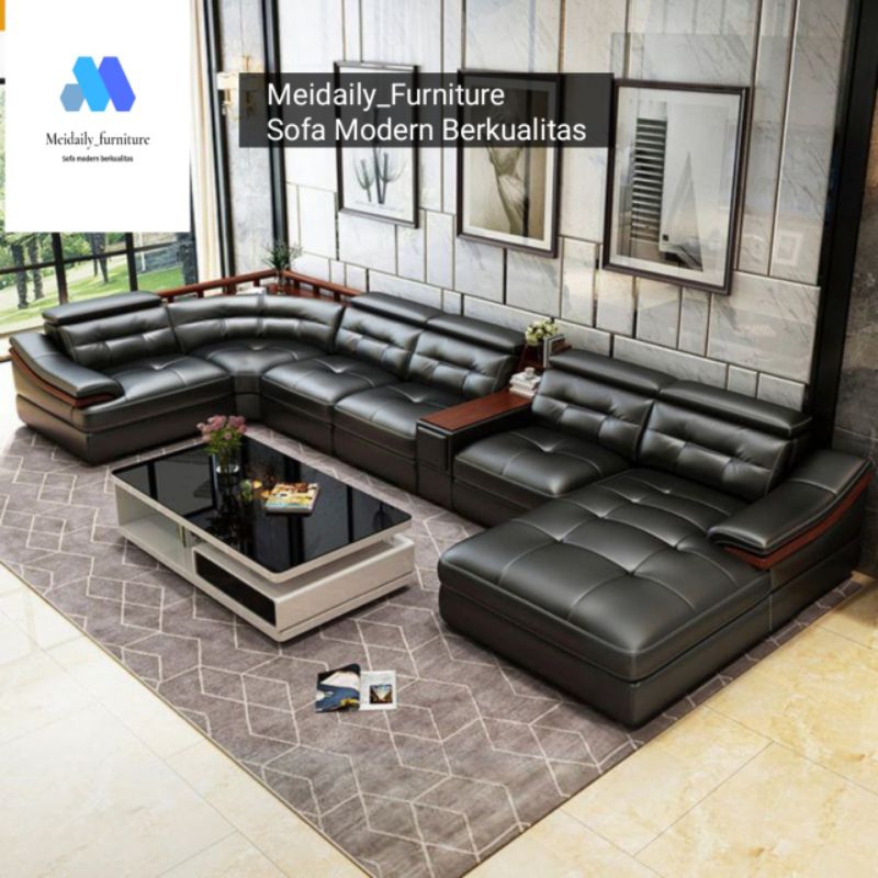 Sofa Minimalis Ruang Tamu Sofa U Terbaru Model Kekinian Kursi Sofa Keluarga