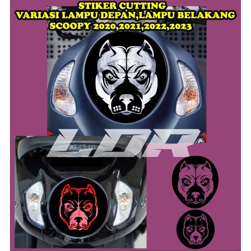 stiker cutting variasi headlamp,stoplamp motor scoopy new