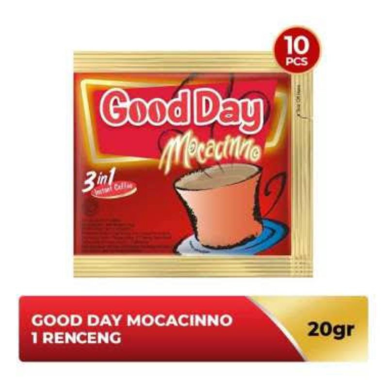 

kopi good day mocacinno 3in1 (10 sachet /renceng)
