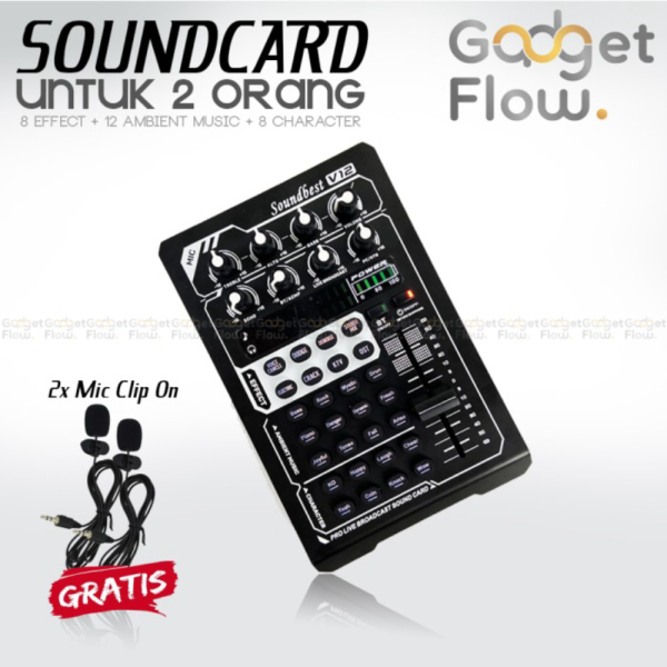 

V12 Recording Card Sound Dijual Soundbest Dual Mic Soundcard Berkualitas 2 Channel