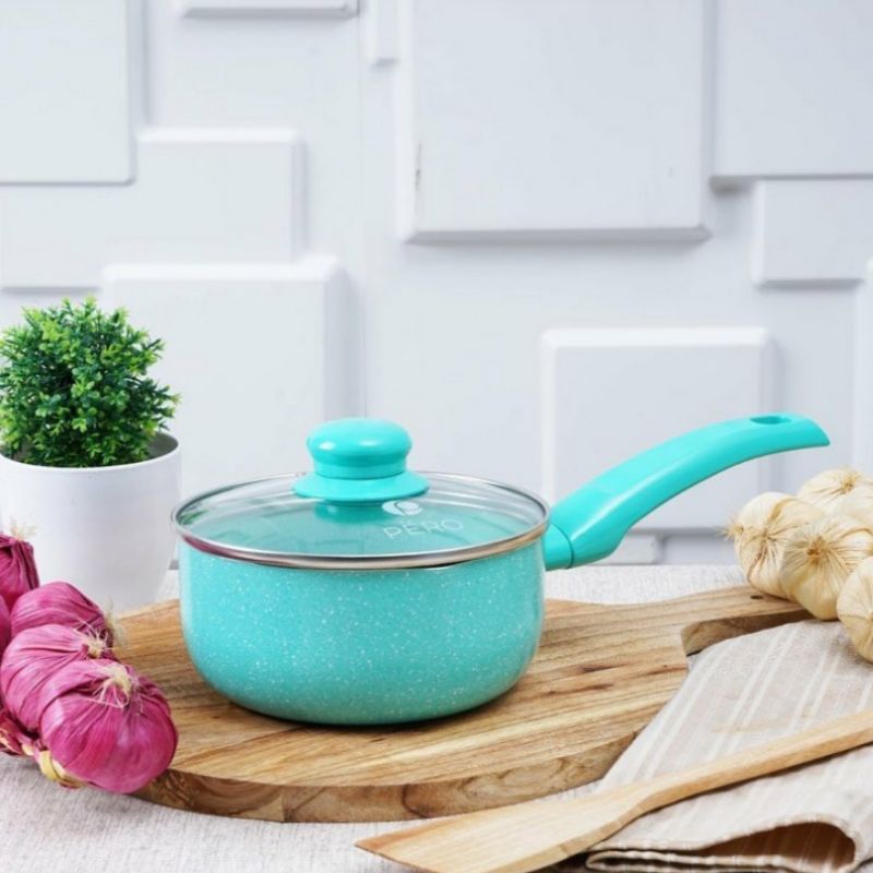 Sauce Pan 16 cm PERO Saucepan Milkpan 16cm Anti Lengket Panci Pero Panci Keramik Antilengket
