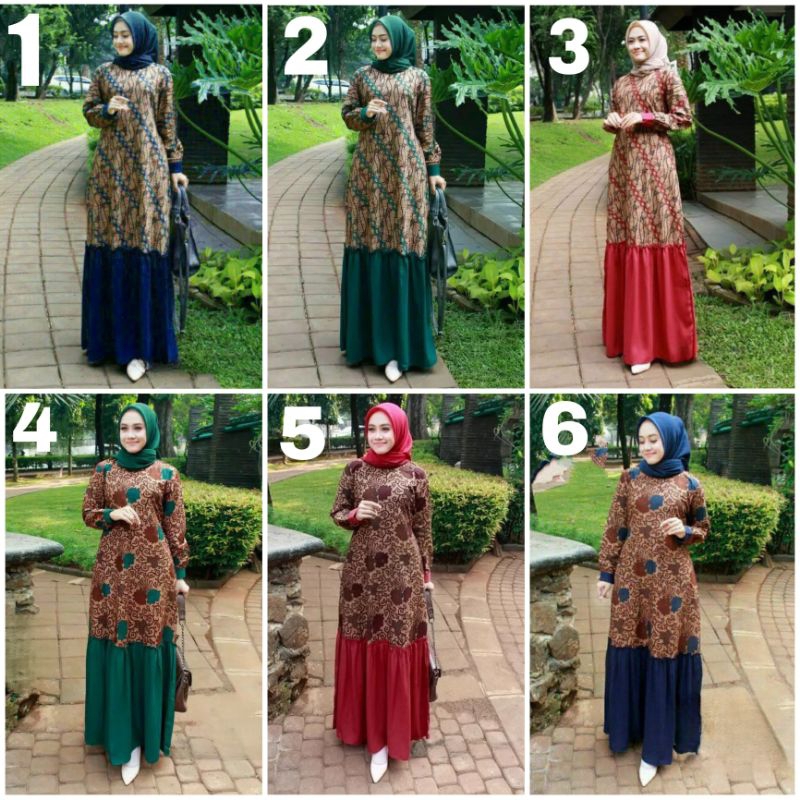 BAJU GAMIS WANITA GAMIS BATIK GAMIS REMPEL