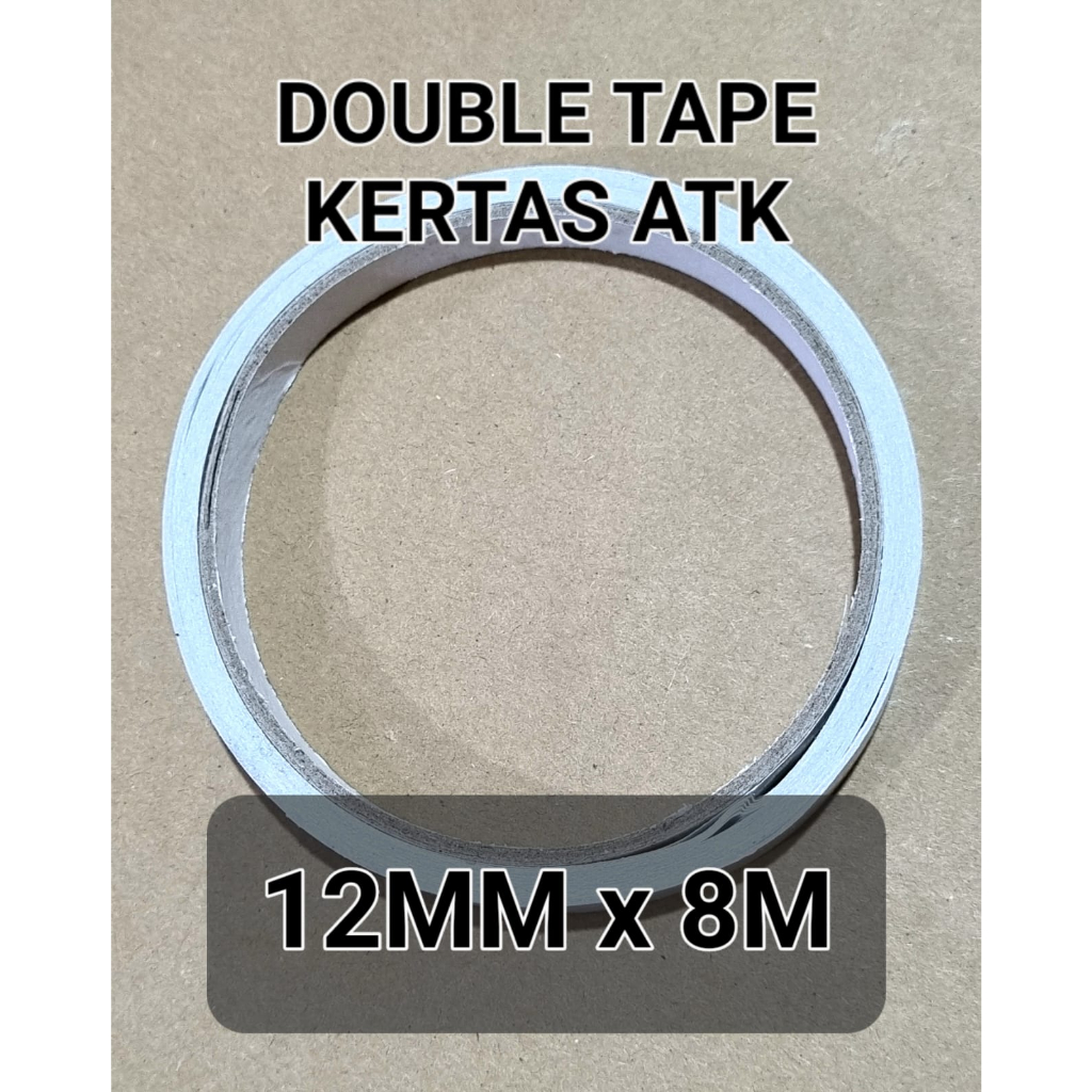 

Double Tape Kertas ATK Paper 1/2 inch 12mm 8m 12 mm 8 Meter