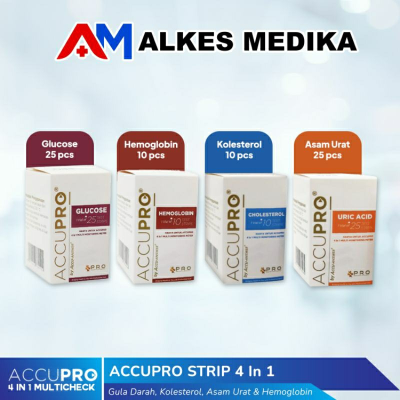 AccuPro / strip isi ulang AccuPro / AccuPro gula /AccuPro cholesterol /AccuPro asam urat /AccuPro HB