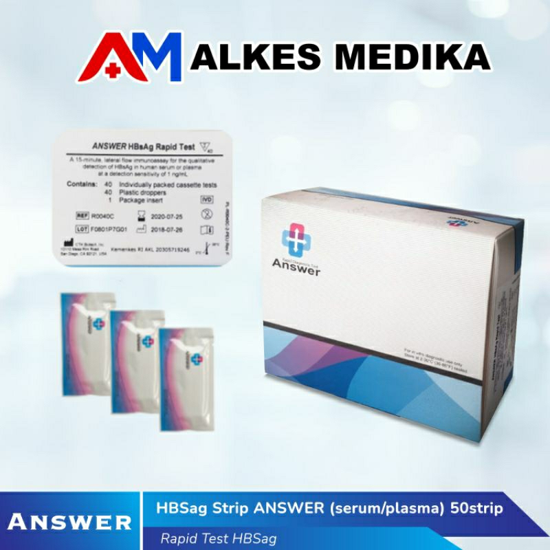 Answer Hbsag Strip (whole blood/serum/plasma) / Hbsag Answer / Hbsag strip / Hbsag / Answer / Hbsag 