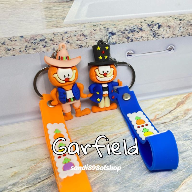 GANTUNGAN GARFIELD , GANTUNGAN KUNCI LUCU BAHAN PVC IMPORT