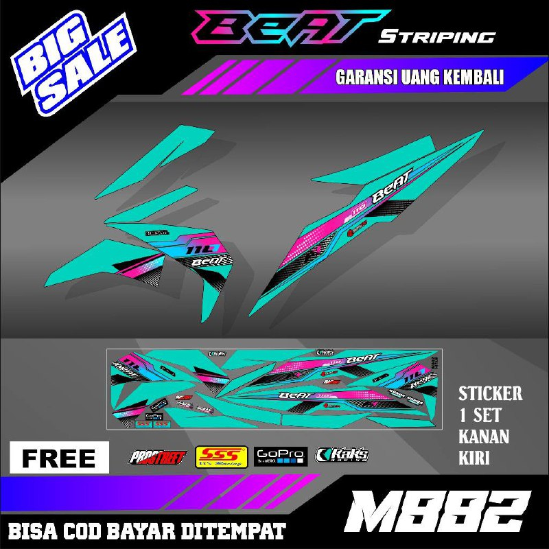 Stiker Sticker Setiker Motor Beat Fi New Esp Street Iss - Striping Beat Street Esp - Lis List Varias