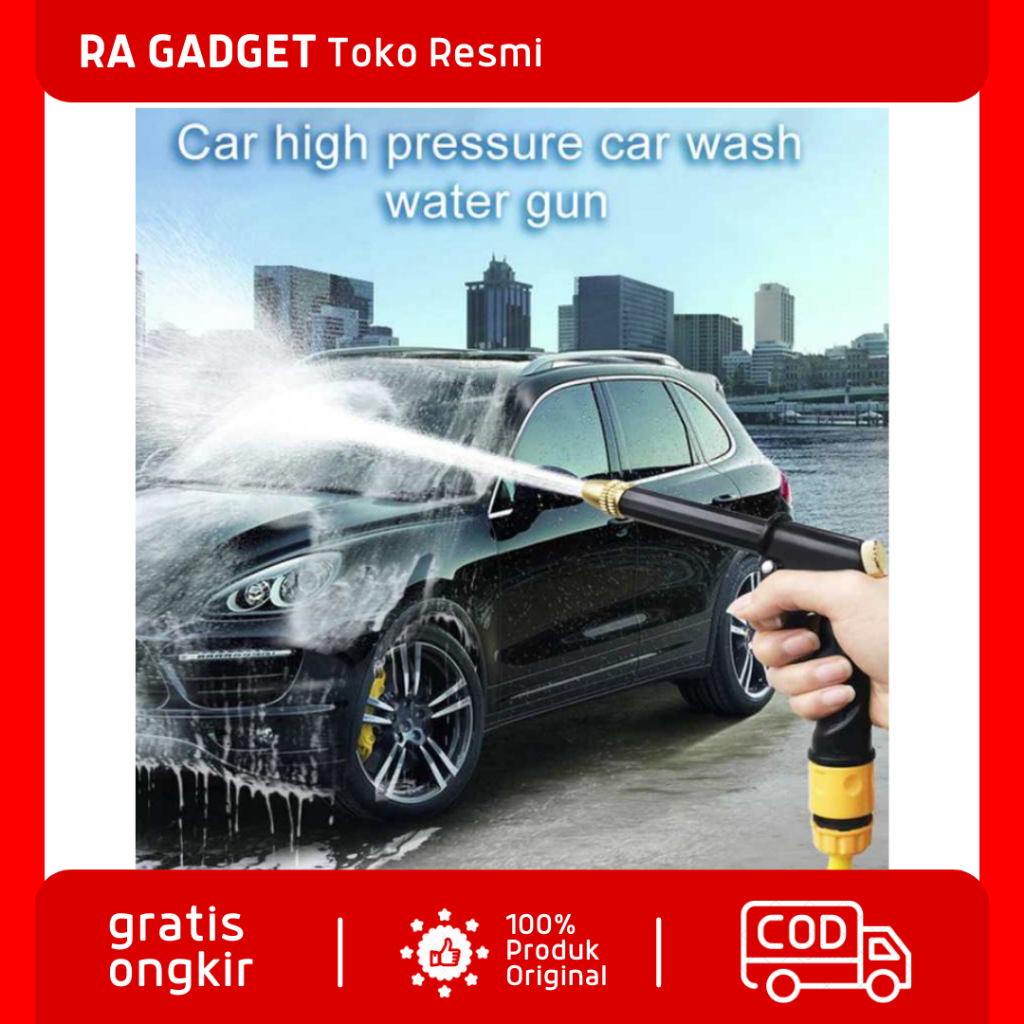 Semprotan Air Steam Cuci Mobil High Pressure Gun / Alat Kepala Semprotan Semprot Air Super Turbo Cuc