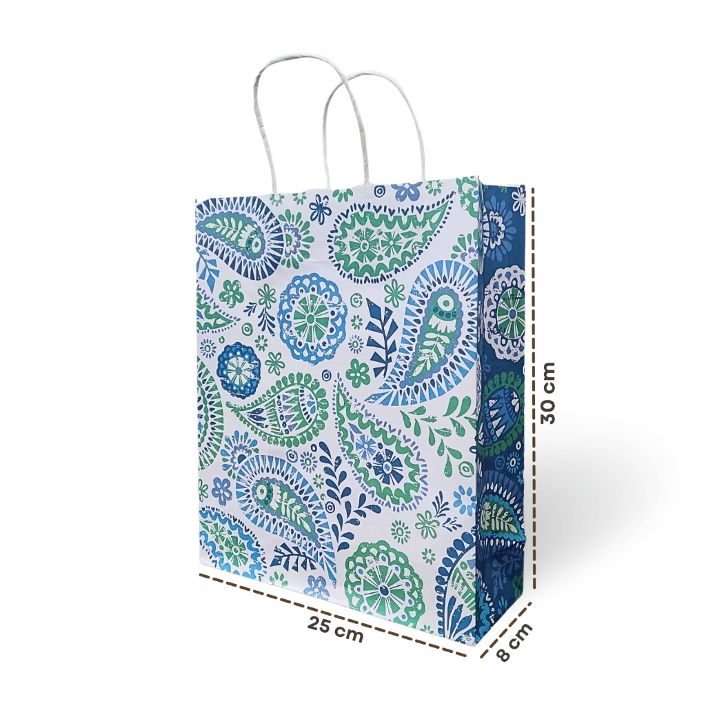 Paper Bag Hampers Motif - Paperbag Kado Lahiran - Paper Bag Warna - Tas Kado