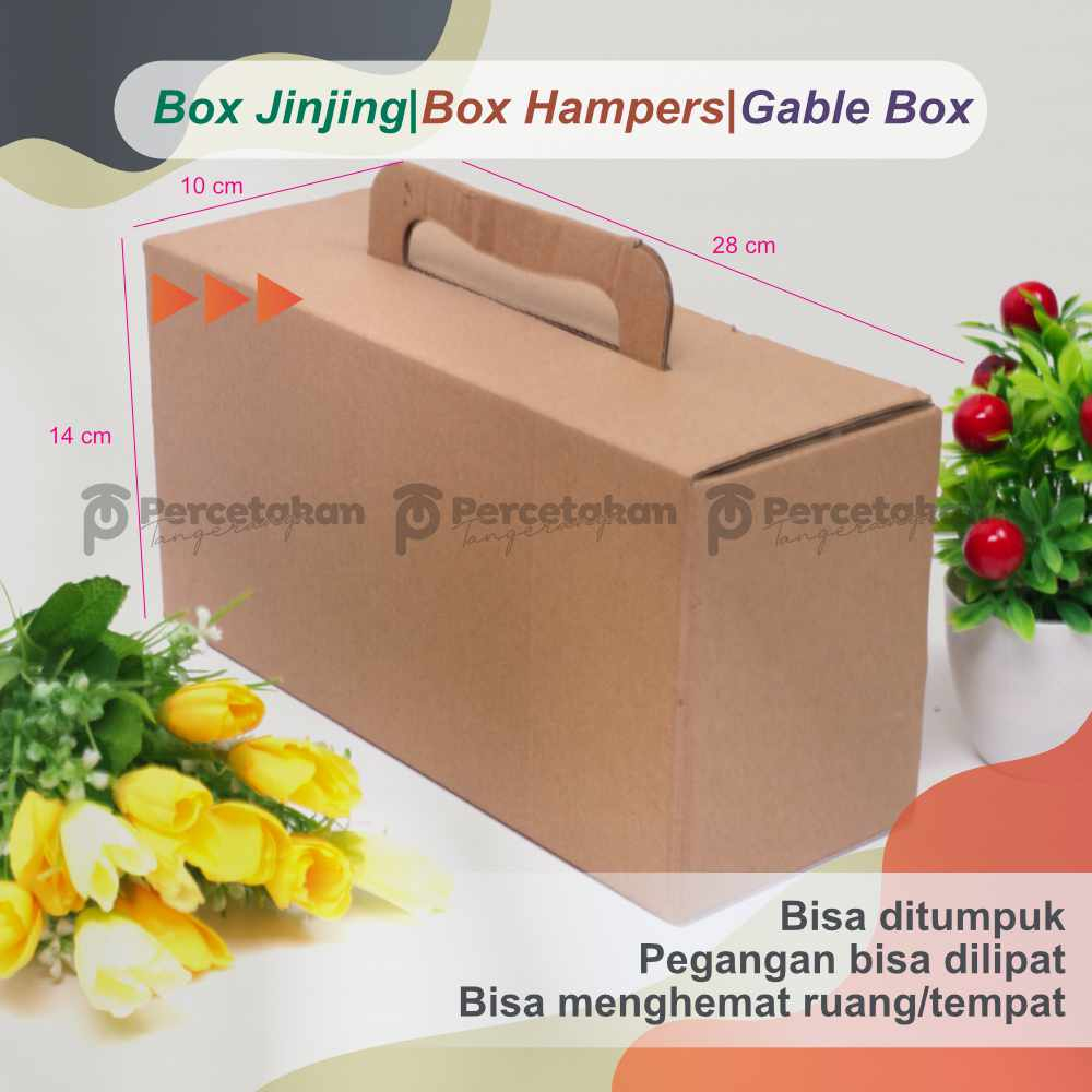 

BOX JINJING | BOX HAMPERS | GABLE BOX | BOX TOPLES | BISA DITUMPUK uk 28X10X14CM | BOX TOPLES TABUNG 800 gr / BUAT ISI 3 Box Toples |