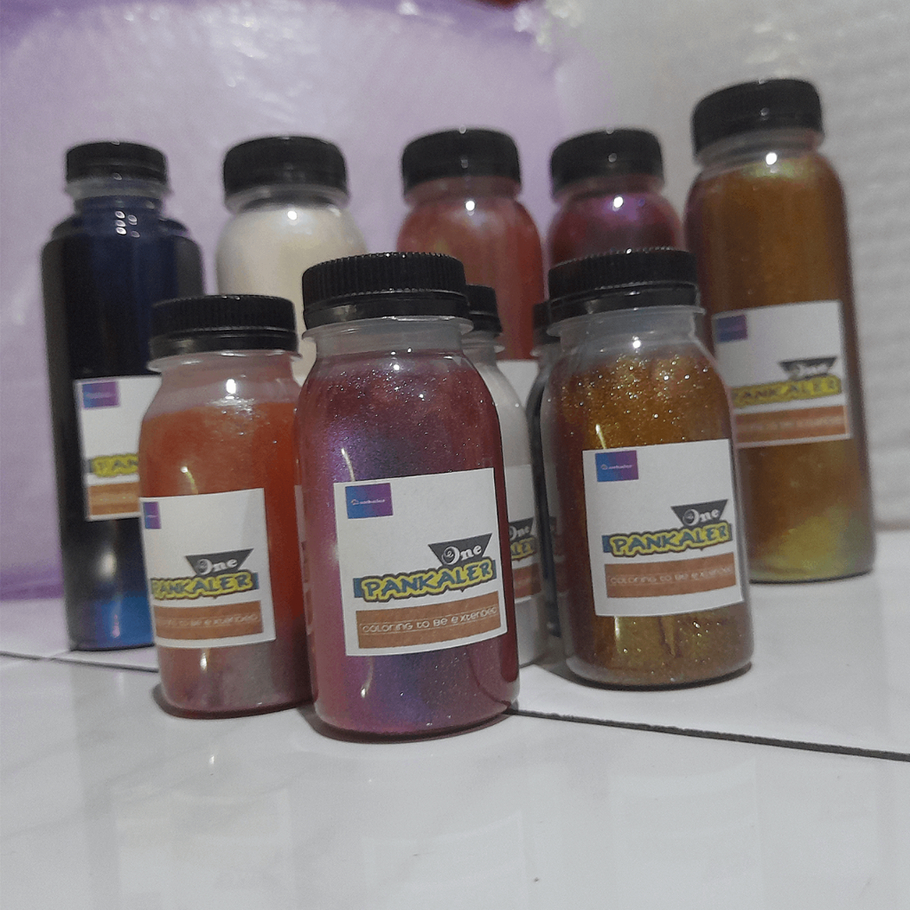 Cat Bunglon Biru / Coklat / Emas / Hijau / Ungu Ukuran Botol 75ml dan 250ml Pankaler Cat Motor / Car